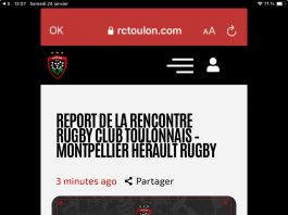 Var : Report du match RCT vs MHR