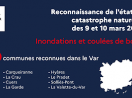 Var : 8 communes reconnues en état de catastrophe naturelle