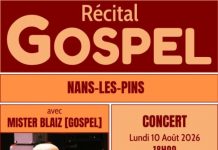 Nans les Pins : Récital Gospel